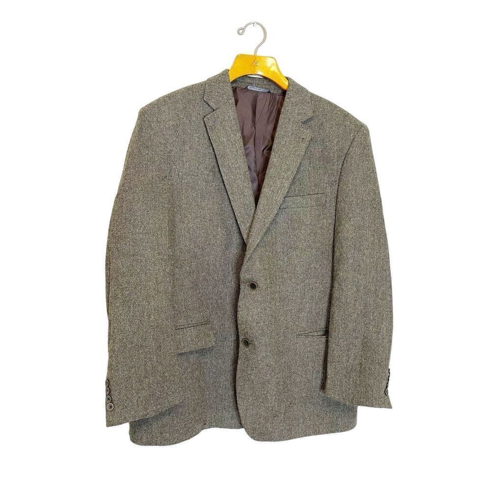 Lanificio di Pray‎ 48R Blazer Sport Coat S. Cohen Perlis Brown Wool Cashmere
